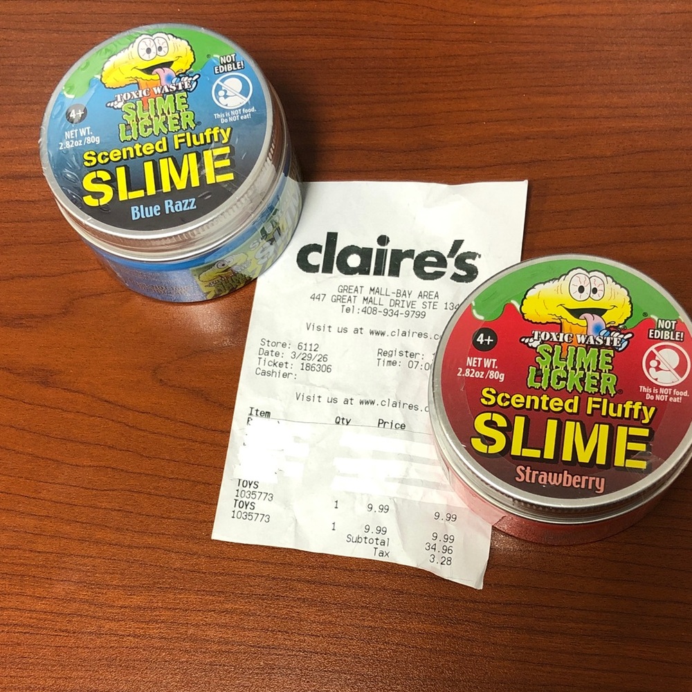 Scented Fluffy Slime - Blue Razz & Strawberry